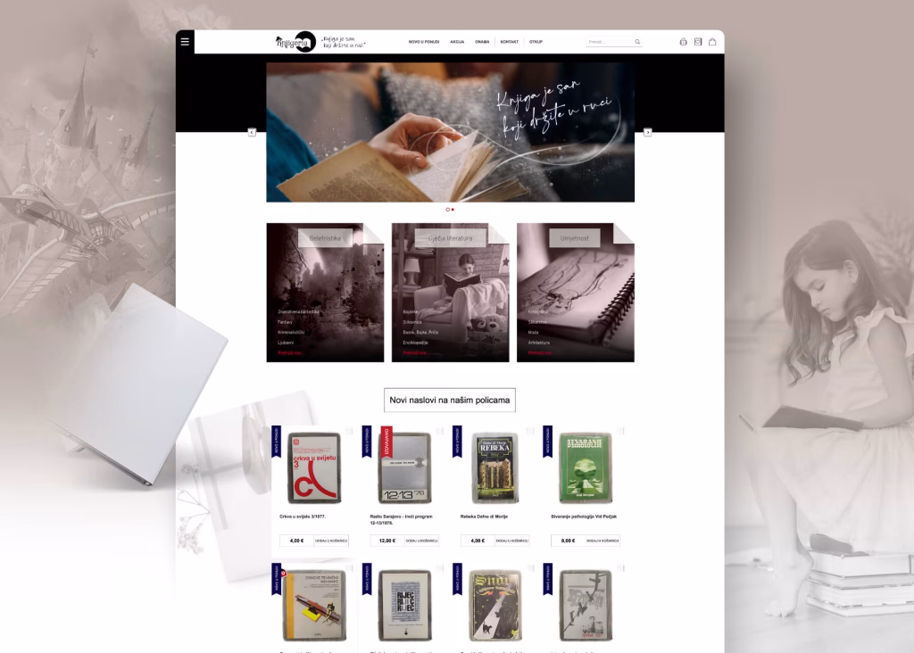 Knjigoria - reference - Mathema izrada webshopa