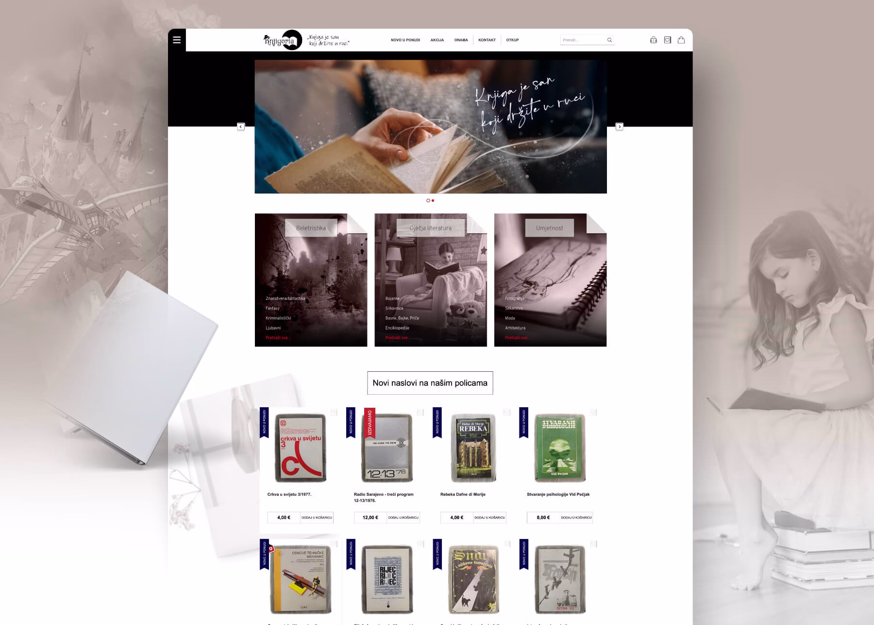 Knjigoria-ref1 Knjigoria - reference - Mathema izrada webshopa