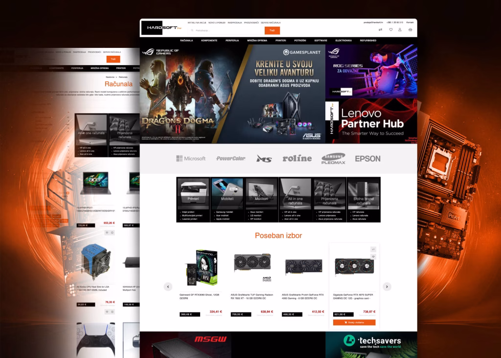 Hardsoft webshop - Referenca | Mathema web shop
