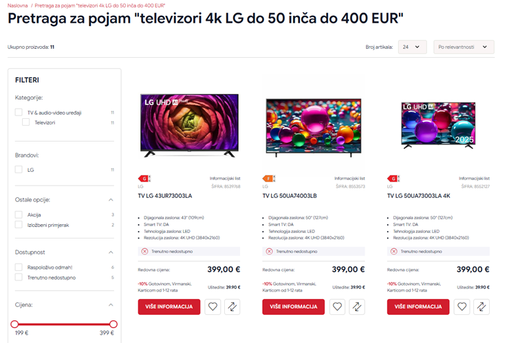 Primjer semantičkog pretraživanja u Kingtradeu #5